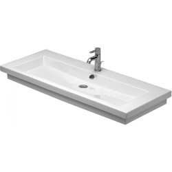 Duravit lavabo double 2ND FLOOR 120cm + 2 trous robinet coloris blanc