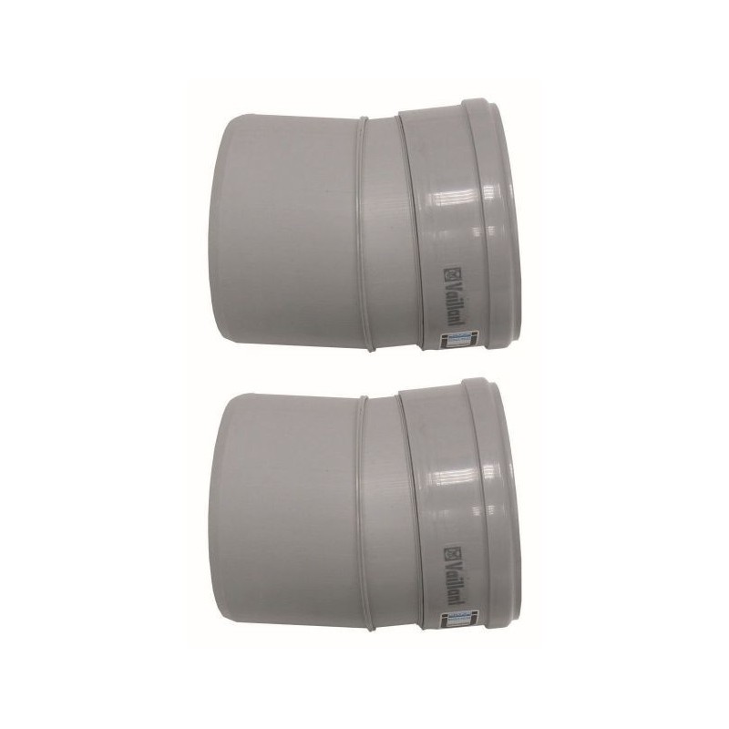 Vaillant coude 15° (2 pièces) ECOCRAFT PP 130MM