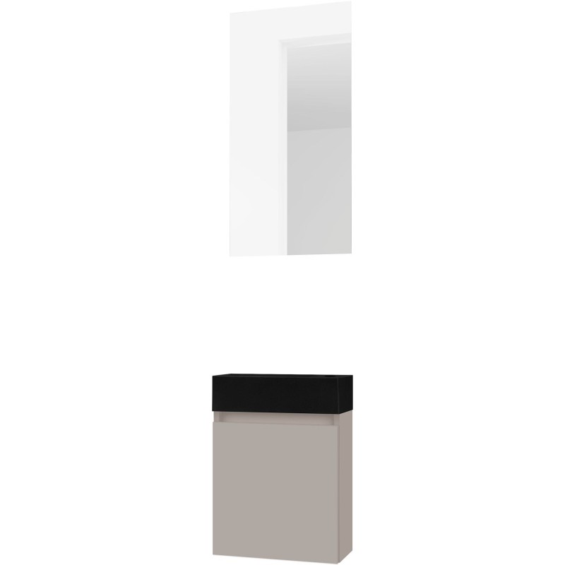 Lave-mains FORM MINI lava/ 1 porte/miroir coloris poudre gris