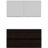 Meuble Alano 120cm asymétrique gauche 2 tiroirs marbre de synthèse +armoire de toilette coloris chêne graphite