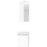 Lave-mains FORM MINI porcelaine/ 1 porte/miroir /lumière LED coloris blanc