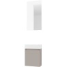 Lave-mains FORM MINI porcelaine/ 1 porte/miroir coloris poudre gris