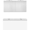 Meuble forme 120 duo 1 tiroir porcelaine +armoire de toilette coloris blanc