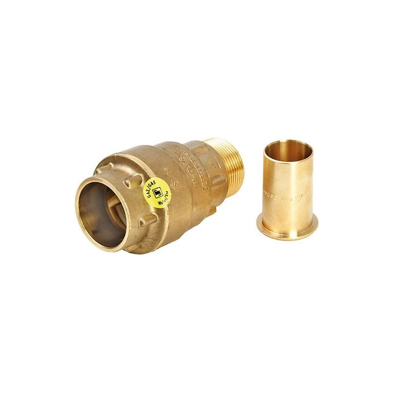VSH raccord PE-push gaz + bague renforcement 2"M-63mm