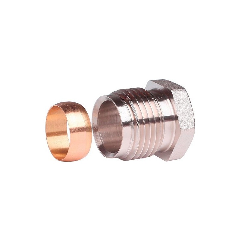 Danfoss raccord à compression danfos tube acier zingue/cuivre 1/2"M-15mm