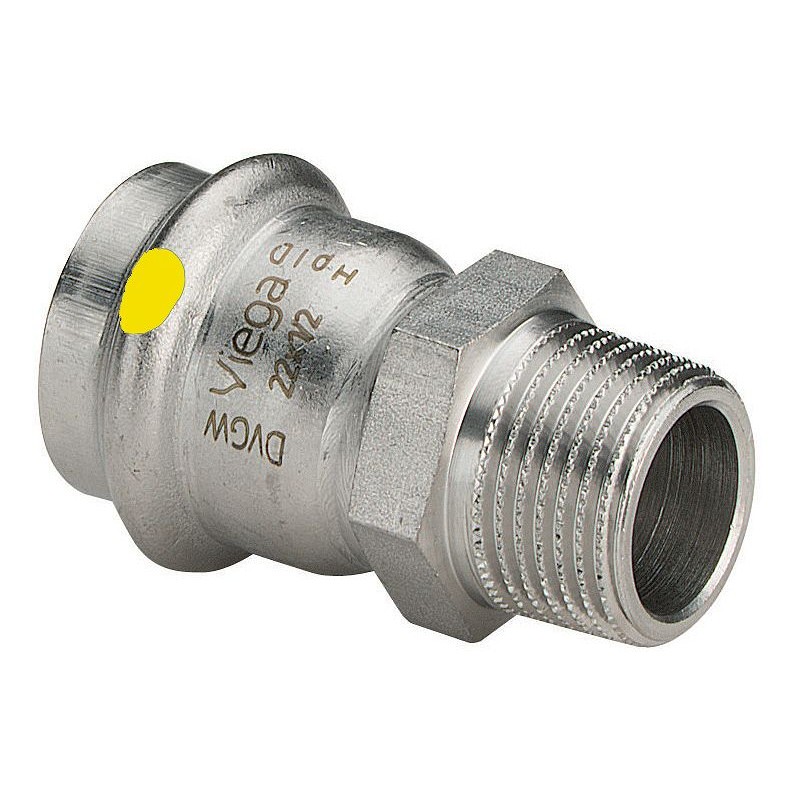 Viega raccord 1/2"M-15mm SANPRESS inox gaz