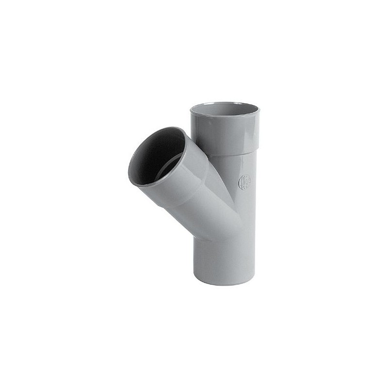 Nicoll PVC t reduction 45° 80-40mm gris