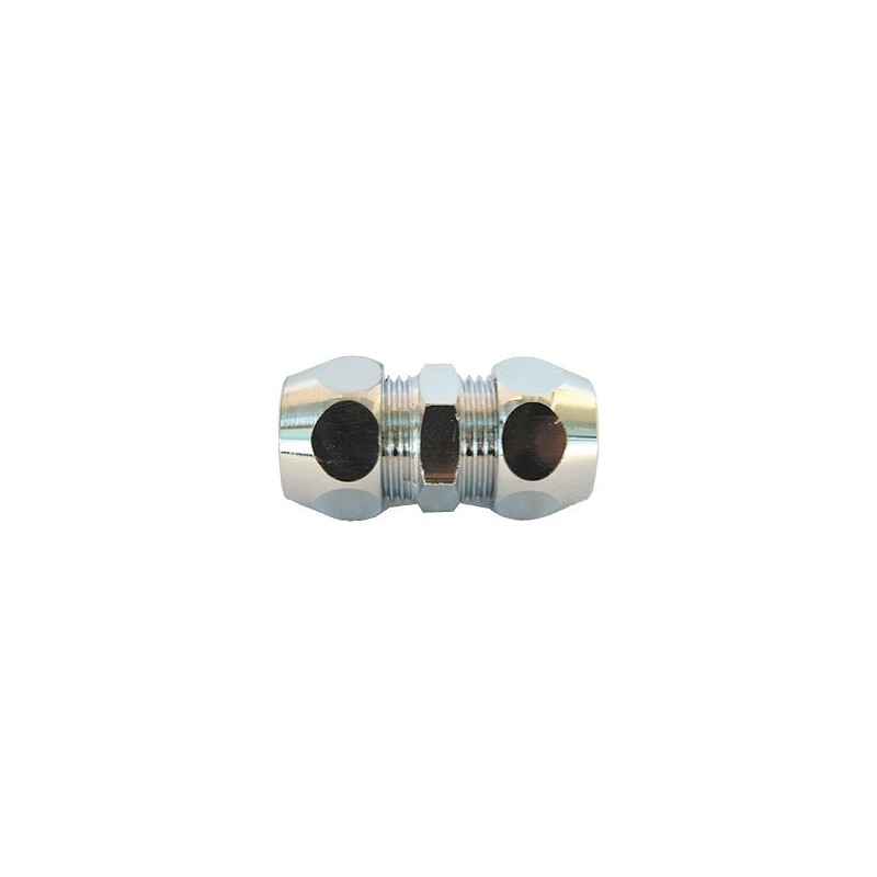 Schell raccord double coloris chrome 10mm-10mm serrage