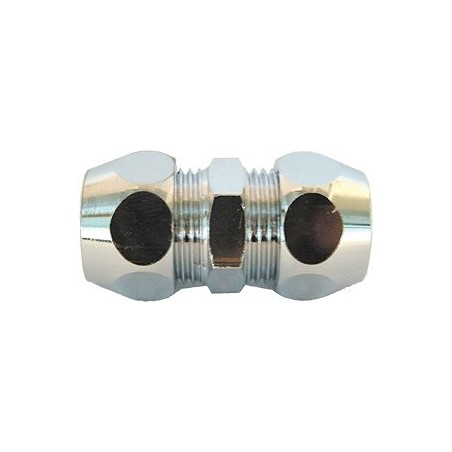 Schell raccord double coloris chrome 10mm-10mm serrage