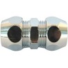 Schell raccord double coloris chrome 12mm-10mm serrage