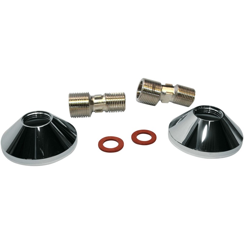 Kludi raccord-S avec rosace 3/4"-1/2" coloris chrome