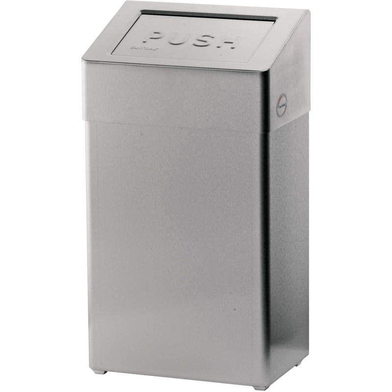 C&c poubelle a clapet santral 18L coloris inox brossage