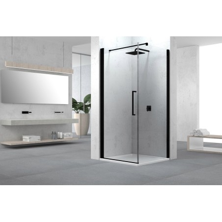 Porte pivotante angle SWING 77-79 h200 chrome-satin