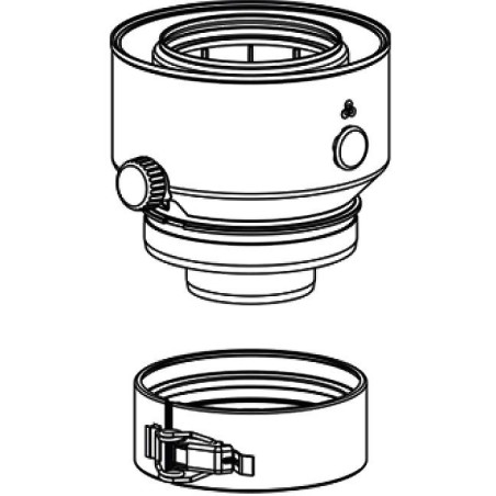 ACV adaptateur avec tube de mesure diamètre 60/100-80/125 pour Ilea