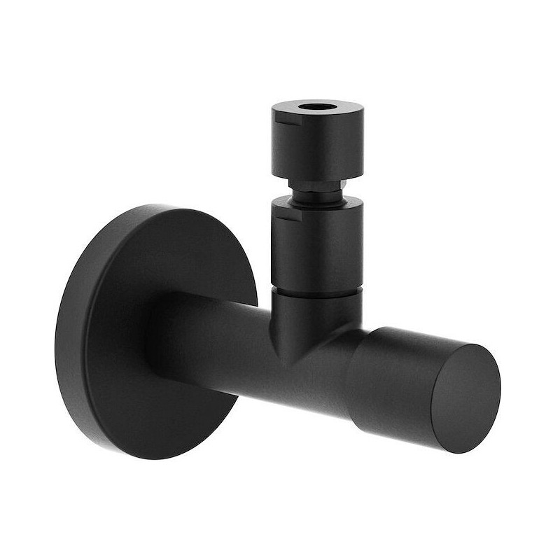 Nobili robinet d'arrêt design 1/2" coloris noir mat