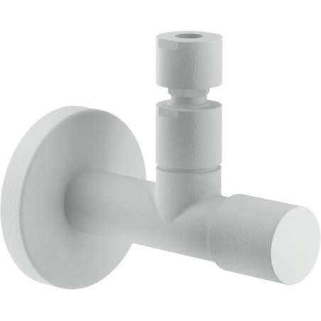 Nobili robinet d'arrêt équerre design 1/2" coloris blanc mat