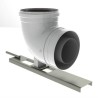 Burgerhout Burgerhout Coude concentrique 90° avce support pour TWINFLEX  60/100 mm-80/125 mm