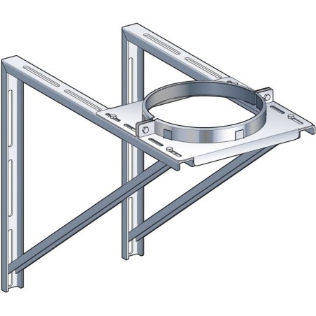 Poujoulat support mural therm-inox 80mm inox