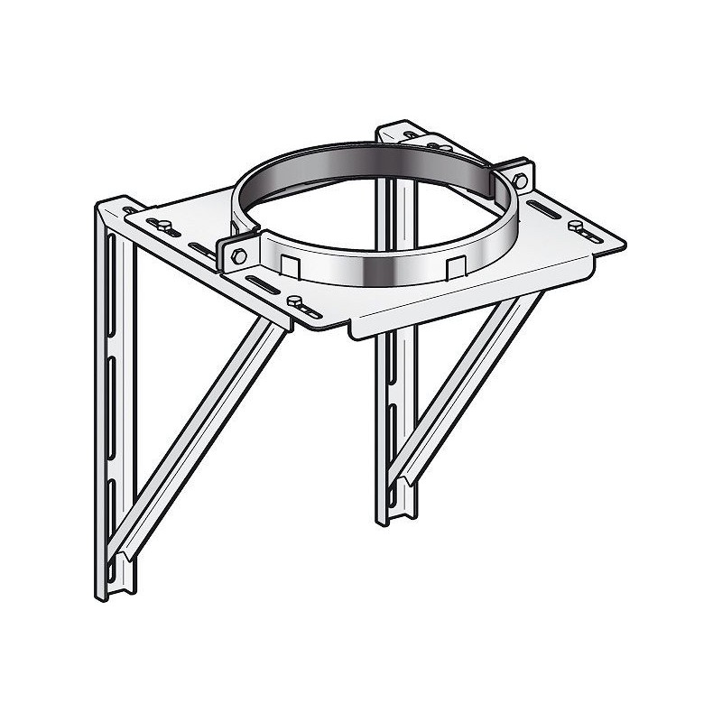 Poujoulat support mural therm-inox 100mm galva