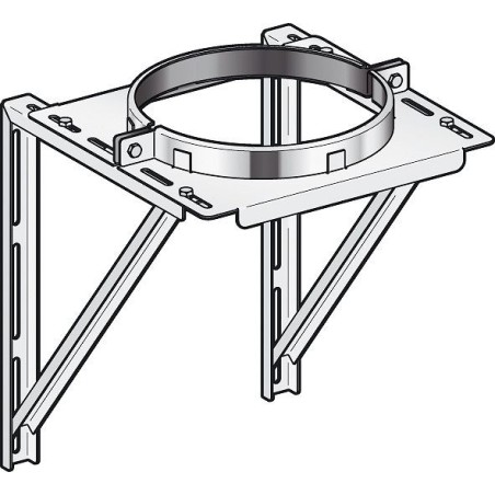 Poujoulat support mural therm-inox 180mm galva