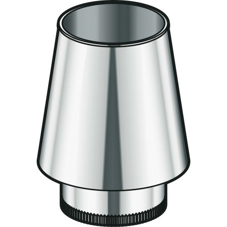 Poujoulat cone de finition therm-inox double paroi 100mm