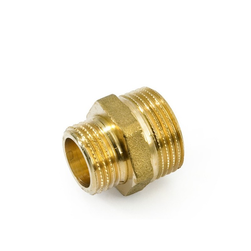 General Fittings mamelon réduit fileté laiton 3/4"M-3/8"M