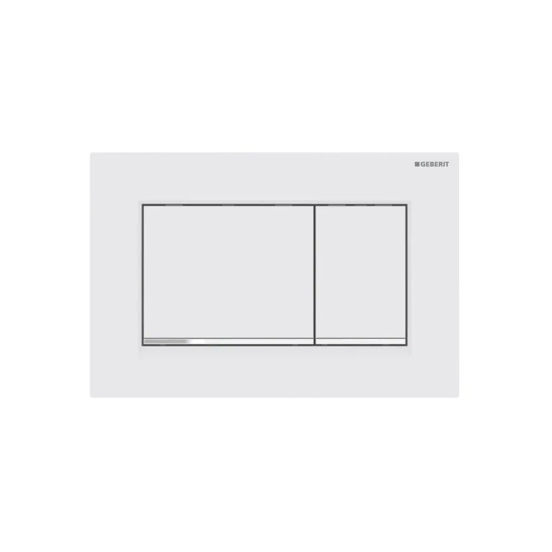 Geberit plaque de commande Sigma30 2 touches blanc mat