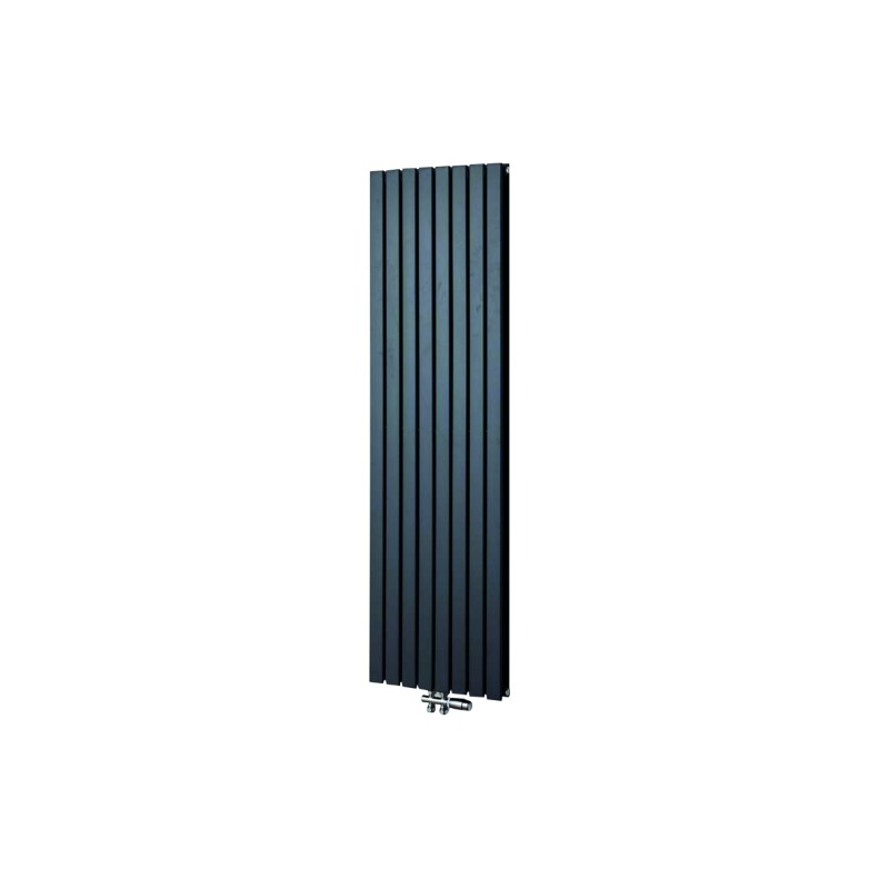 Radium radiateur vertical carré coloris noir avec raccordement central 1800x500 mm 2830W