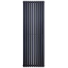 Radium radiateur vertical oval coloris noir avec raccordement central 1800x480 mm 1837W