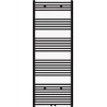 Radium radiateur sèche-serviette Centara coloris noir avec raccordement central 1200x500 mm 638W