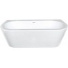 Bain scale 170x75 coloris blanc VITA air1 gauche remplissage par trop plein inclus coloris chrome