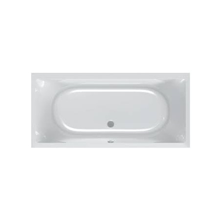 Bain duo scale 180x80 coloris blanc VITA hybrid1 droite remplissage par trop plein inclus coloris chrome