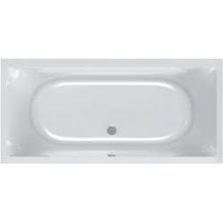 Bain duo scale 190x90 coloris blanc VITA whirl1 gauche vidage automatique inclus coloris chrome