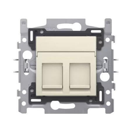 Niko 2XRJ45 STP CAT6, plan, beige