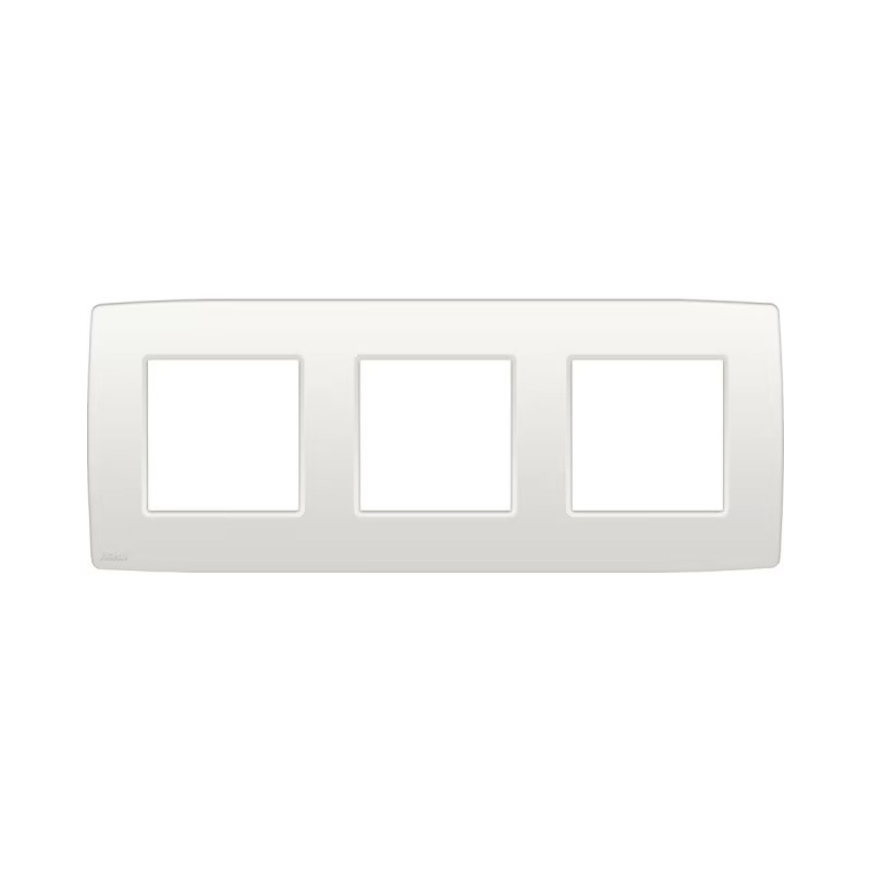 Niko Plaque de recouvrement (71mm) triple horizontal, blanc