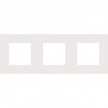 Niko Plaque de recouvrement (71mm) triple horizontal, blanc steel
