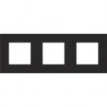 Niko Plaque de recouvrement (71mm) triple horizontal, noir