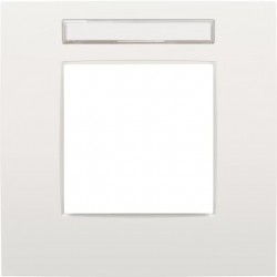 Niko Plaque de recouvrement simple, avec porte-étiquette transparent, blanc