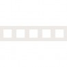 Niko Plaque de recouvrement (71mm) quintuple horizontal, Pure blanc