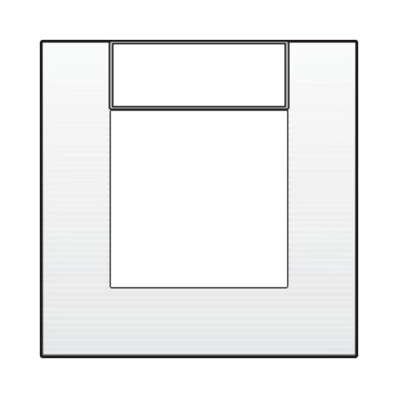 Niko Plaque de recouvrement (71mm) simple avec porte-étiquette, blanc