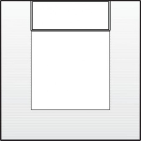 Niko Plaque de recouvrement (71mm) simple avec porte-étiquette, blanc