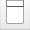 Niko Plaque de recouvrement (71mm) simple avec porte-étiquette, blanc