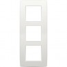 Niko Plaque de recouvrement (60mm) triple vertical, blanc