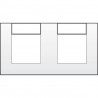 Niko Plaque de recouvrement (71mm) double horizontal avec porte-étiquette, blanc