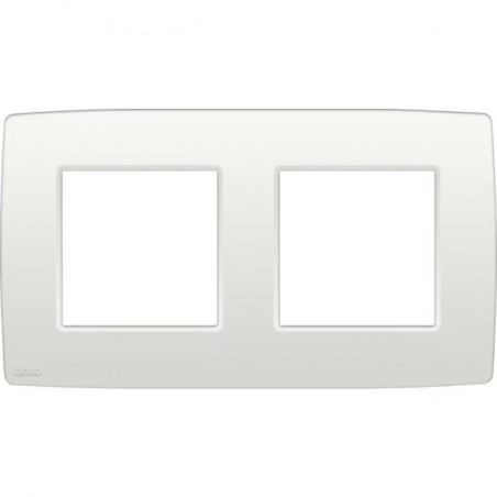 Niko Plaque de recouvrement (71mm) double horizontal, blanc