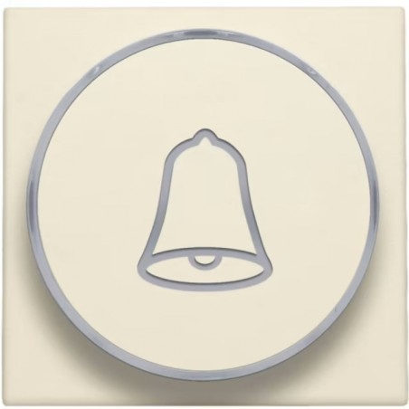 Niko Manette avec anneau translucide et symbole sonnerie pour poussoir 6A, crème