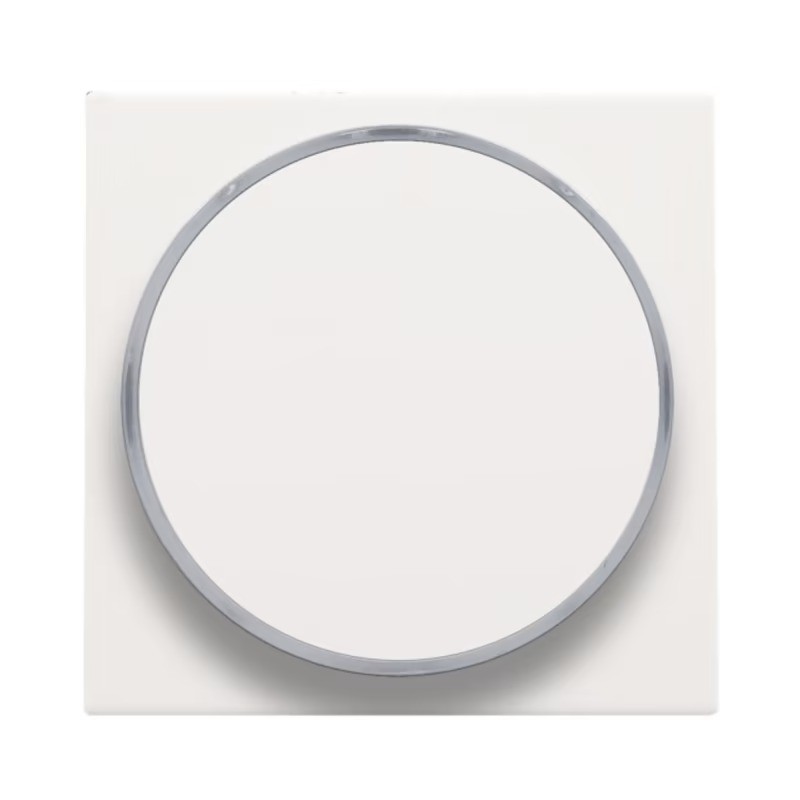 Niko Manette avec anneau translucide pour bouton poussoir 6A, blanc steel