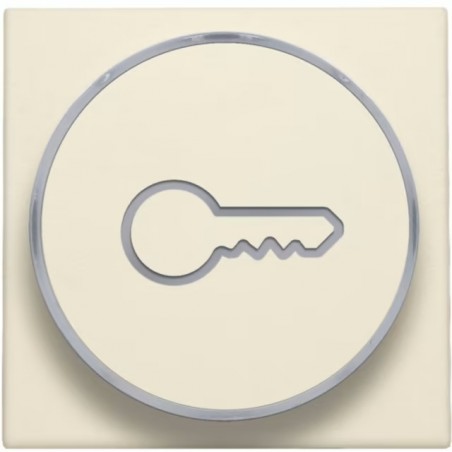 Niko Manette avec anneau translucide et symbole clef pour bouton poussoir 6A, crème