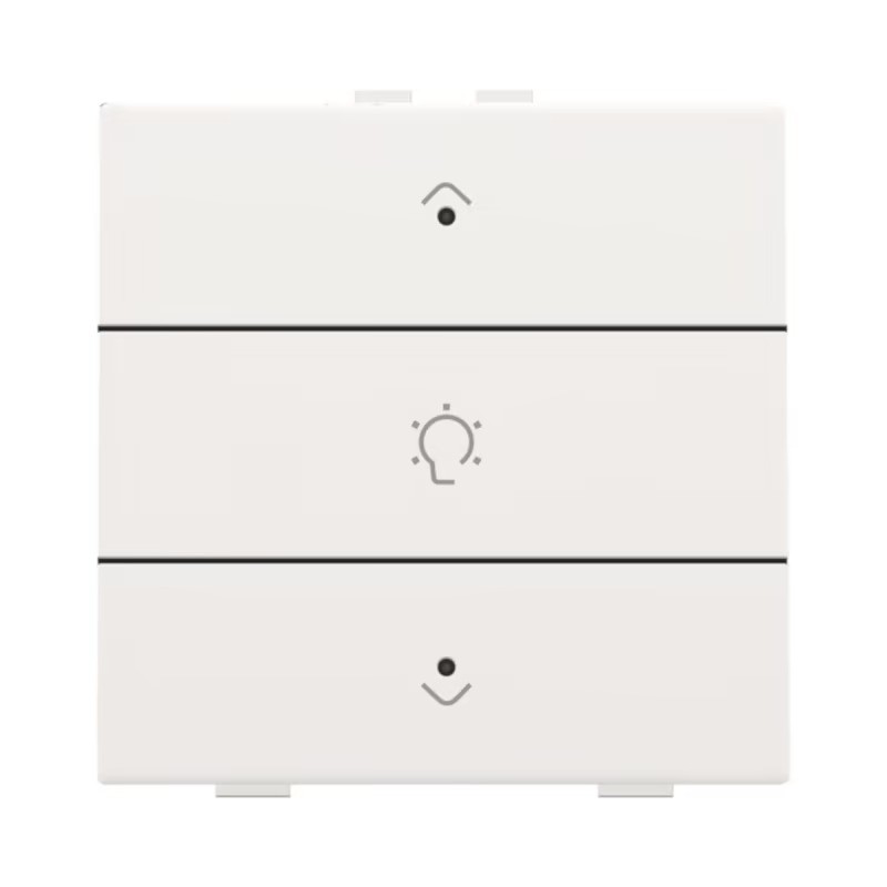 Niko Home Control commande simple variateur avec touche triple+led, blanc steel