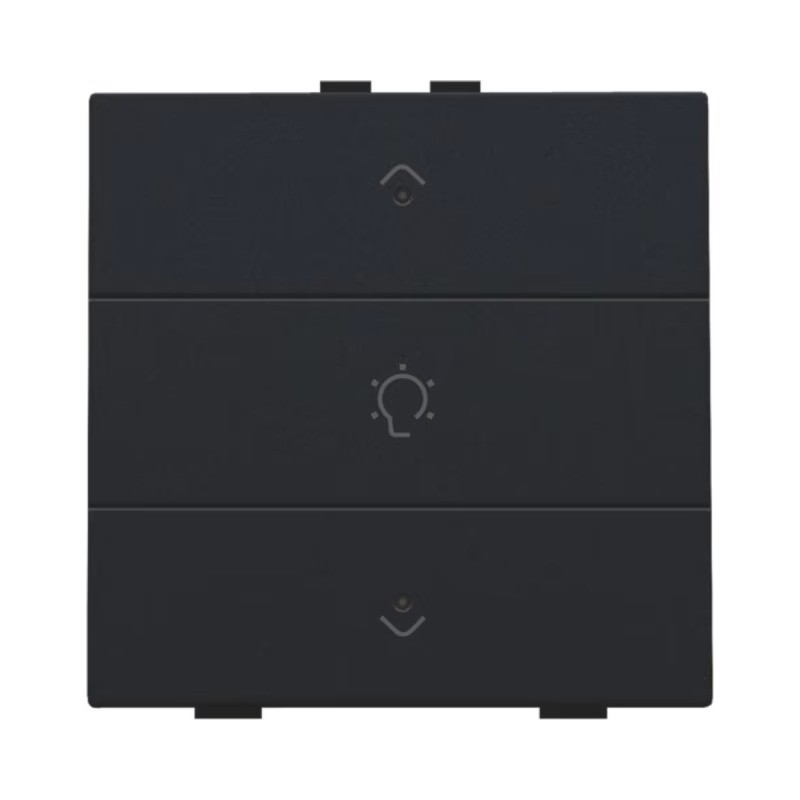 Niko Home Control commande simple variateur avec touche triple+led, noir